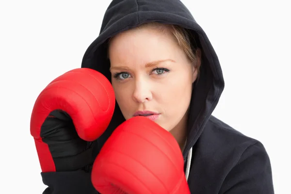 Woman boxing — Stock Photo, Image