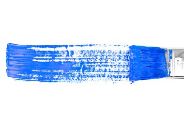 Blue horizontal line of painting clipart