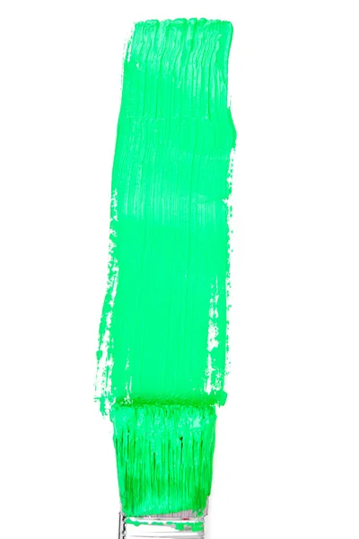 Green vertical line of painting — Stock Photo, Image