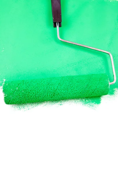 Pittura con un colore verde — Foto Stock