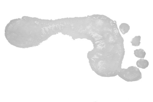 One horizontal grey footprint — Stock Photo, Image