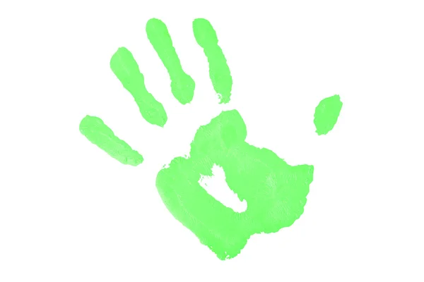 Bir yeşil el izi — Stok fotoğraf