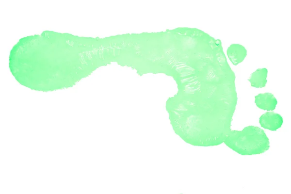 One horizontal green footprin — Stock Photo, Image
