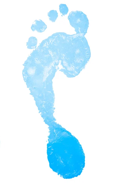 Footprint of a colour blue — Stock Photo, Image