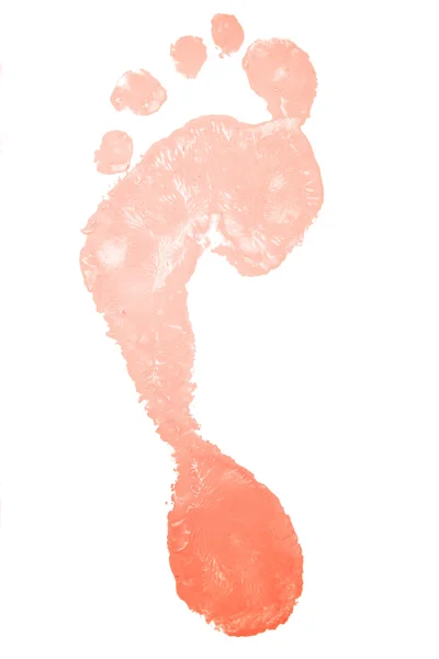 Footprint of a colour red — Stock Photo, Image