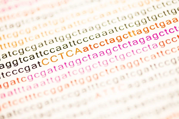 Dna 분석 편지의 목록 — 스톡 사진