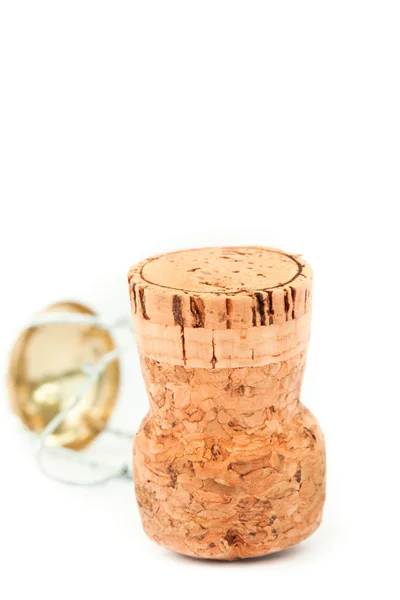 Cork naast ijzerdraad — Stockfoto