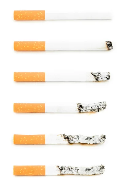Olika cigaretter brinnande — Stockfoto