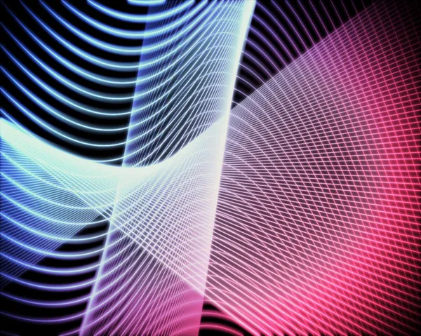 Spirale aus blauen und rosa Linien — Stockfoto