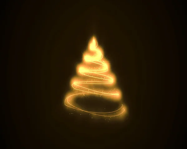 Круг жёлтых линий флуоресцентных огней — стоковое фото