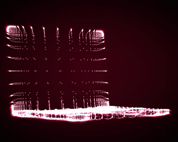 Form av en bärbar dator rosa belysning — Stockfoto
