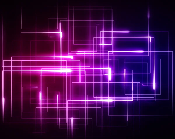 Multiple pink and blue geometric lights — Stock Photo, Image