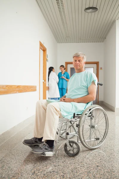 Male patient in a wheelchair — Stock Photo, Image