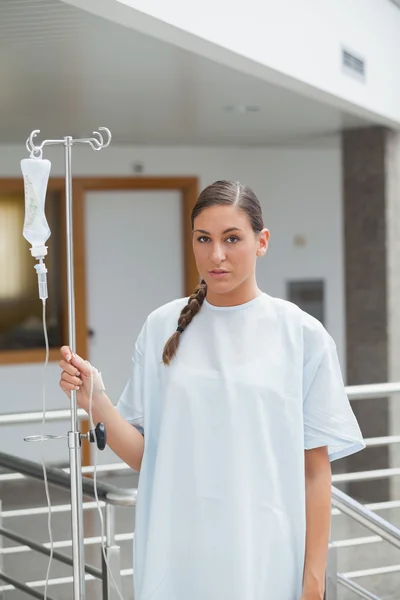 Disable patient walking in the corridor — Stock Photo, Image