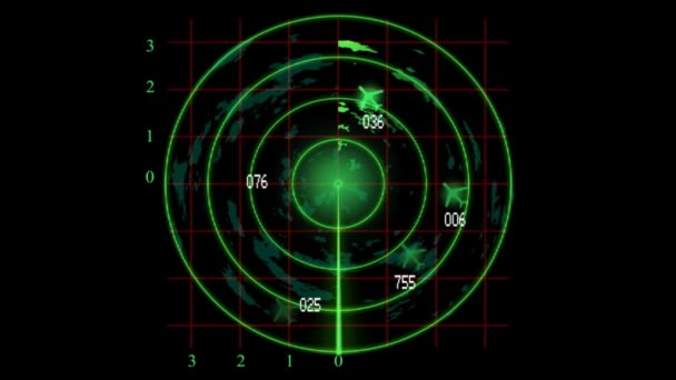 Radar monioring uçak — Stok video