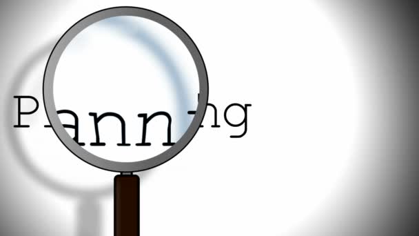 Planning Magnifying Glass — Stock Video
