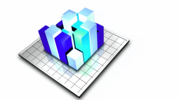 Stock Video of 3D Graph — Stock Video