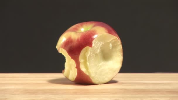 Time lapse of an Apple Being Eaten — Stock Video