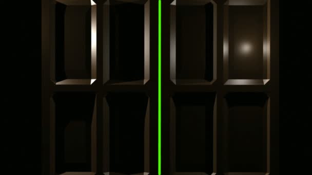 Подвійні двері зелений екран — стокове відео