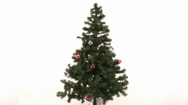Tempo - lapso de decoração árvore de Natal — Vídeo de Stock