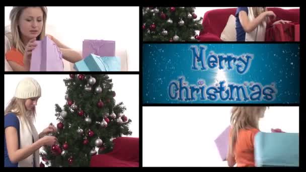 Karácsonyi videó montázs — Stock videók