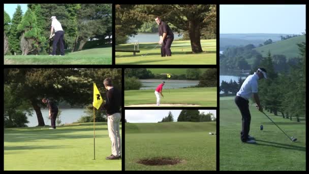 Vídeo de archivo de jugar al golf — Vídeo de stock