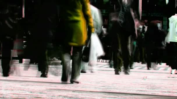 Abstract crowd walking — Stock Video