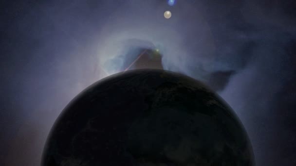 Dünyanın uzaydan görünümü — Stok video