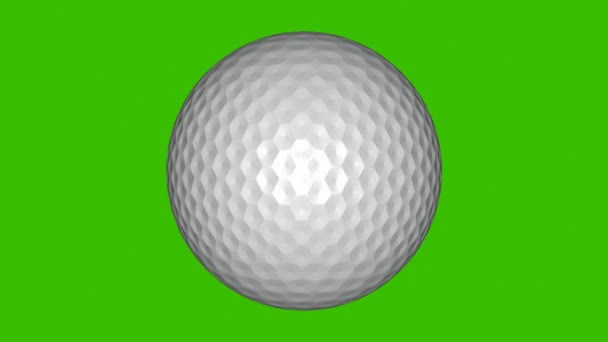 Animación 3D de una pelota de golf — Vídeo de stock