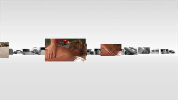 Woman Receiving Soothing Massage — Stock Video