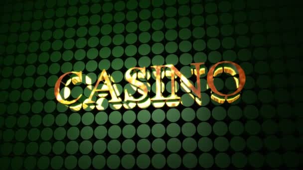 Casino van teken — Stockvideo