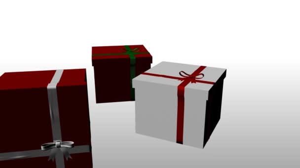 Rotating Christmas Presents - Seamless — Stock Video