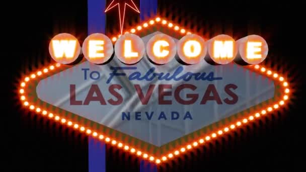 Las vegas sign - animiert — Stockvideo