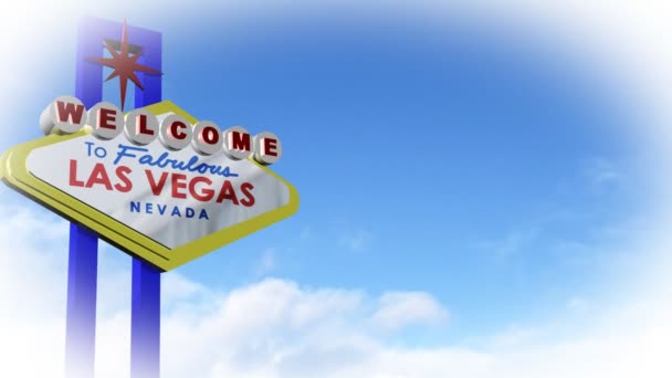 Sinal de Las Vegas - Animação — Vídeo de Stock