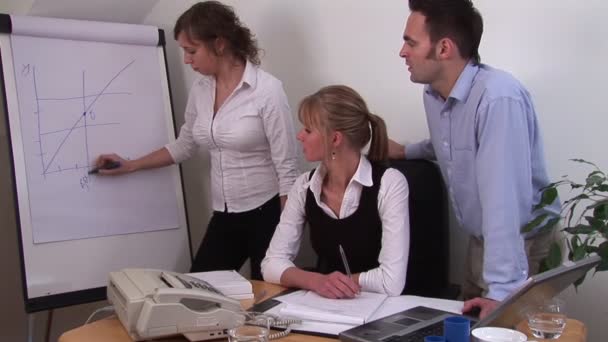 Teamwork from a Office Workers — Stock Video