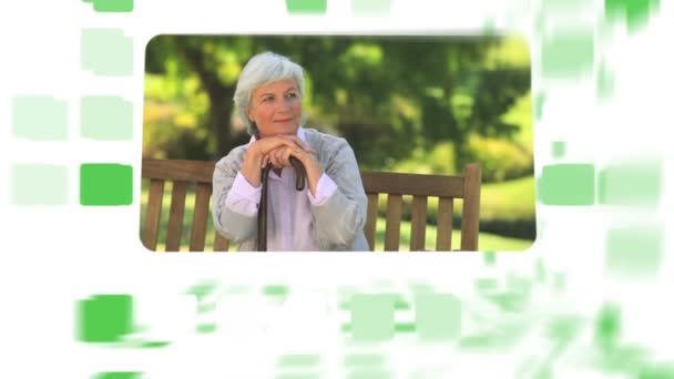 Montage sur les seniors relaxant — Video