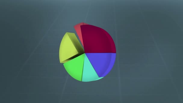 Animated colored graphs — Stock Video