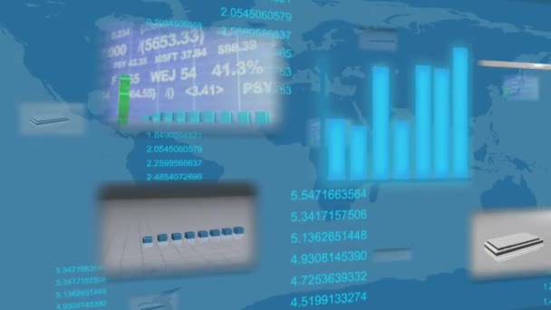 Animowane statystyk finansowych — Wideo stockowe