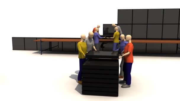 Animáció, amely megmutatja a koncepció csapatmunka — Stock videók