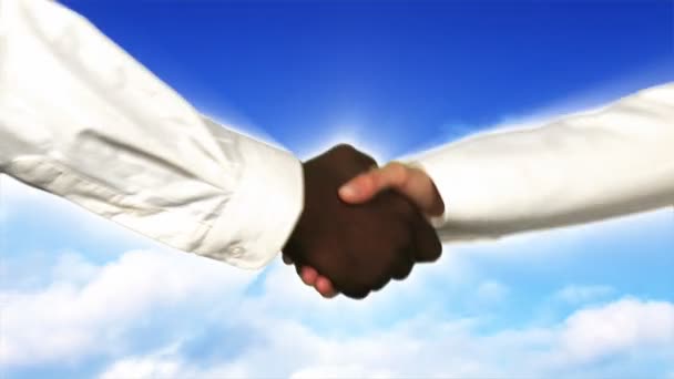 Close-up of business shaking hands — Stock Video