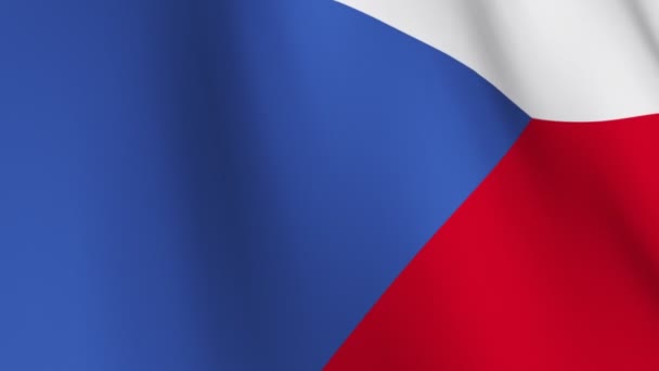 Zászló a Cseh Köztársaság — Stock videók