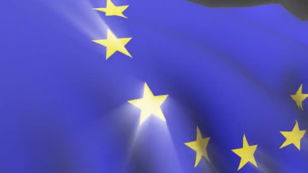 Bandiera dell'Unione europea — Video Stock