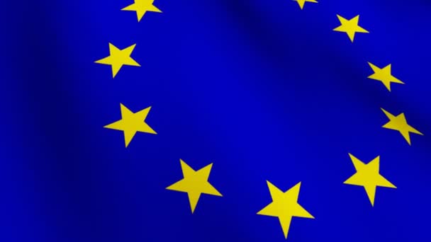Bandera de la Unión Europea — Vídeo de stock