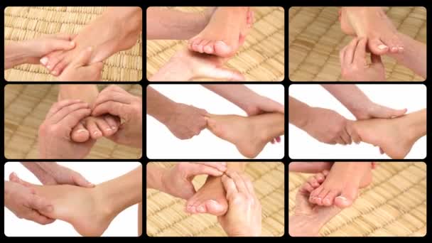Animación presentando el masaje de pies — Vídeo de stock