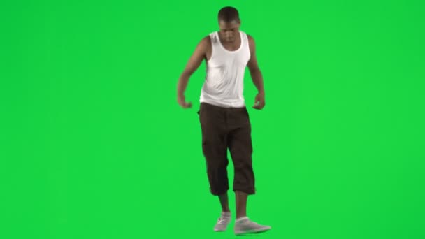 Afro-Amerikaanse jonge man dansende moderne dans beeldmateriaal — Stockvideo