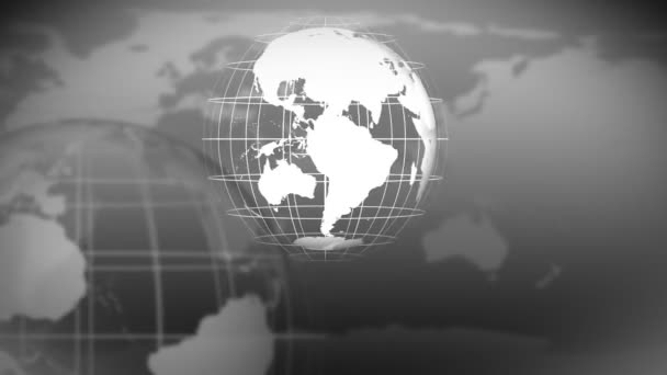 3D-Globus rotierend — Stockvideo