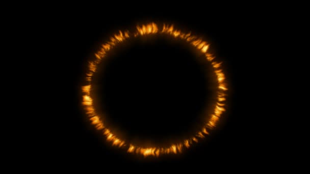 3D ohně prsten — Stock video