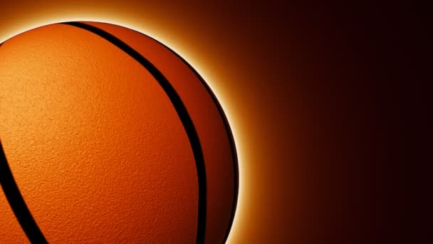 Animation d'un ballon de basket tournant — Video