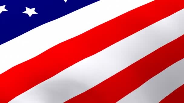 3d gerenderte Flagge der Vereinigten Staaten — Stockvideo