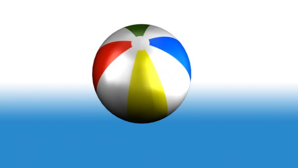 Pallone da spiaggia filatura — Video Stock